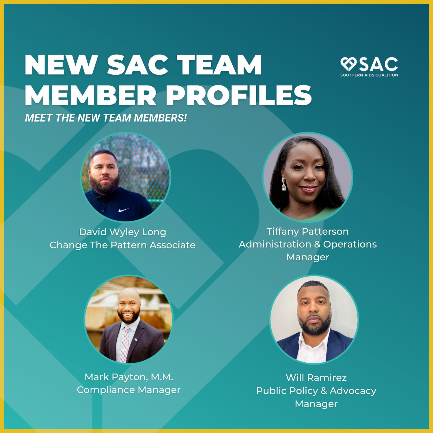 new SAC team members